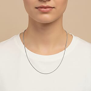 Rope Chain Necklace in Sterling Silver 4.4 Grams 22 Inches