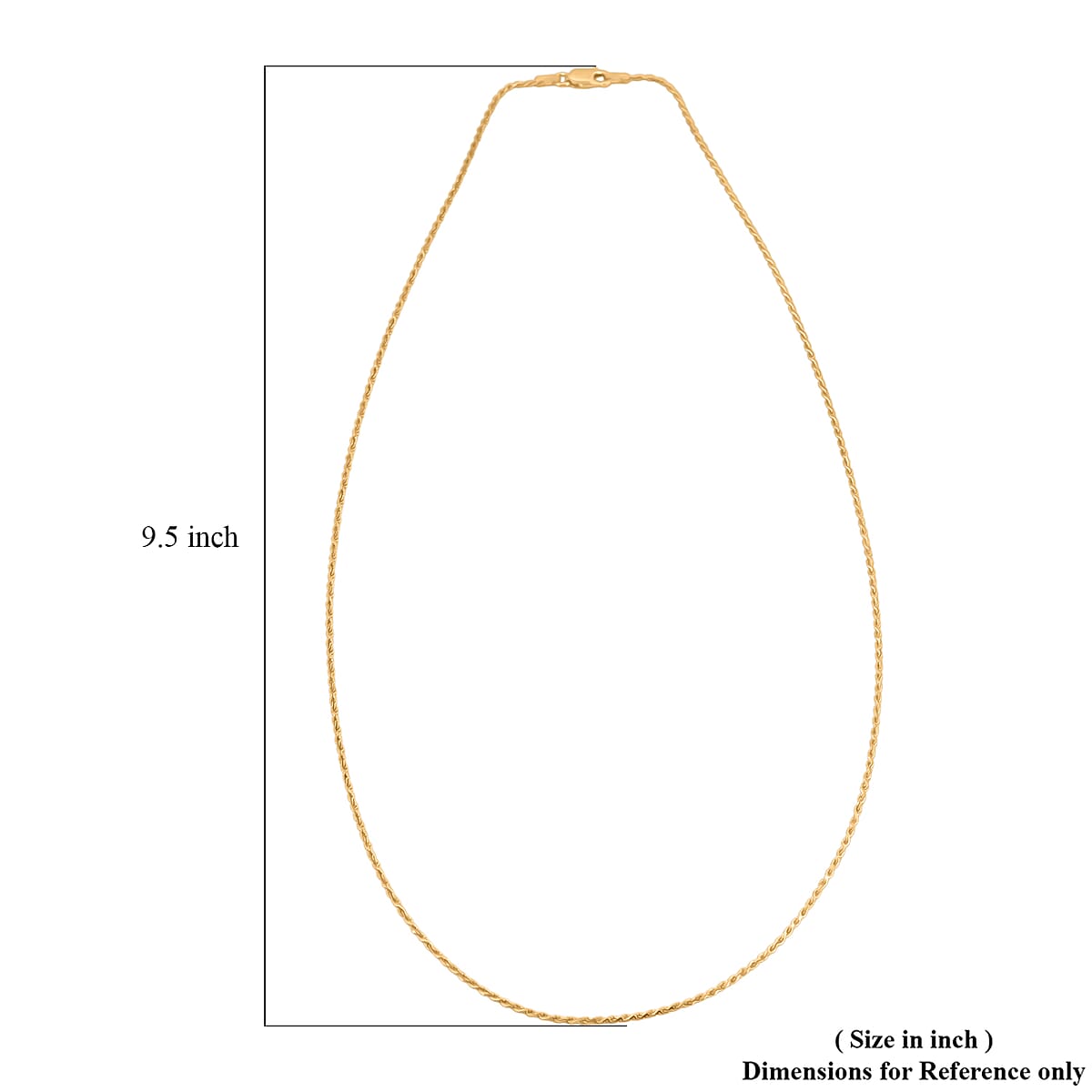 Rope Chain Necklace in 14K Yellow Gold Over Sterling Silver 4.4 Grams 22 Inches image number 6