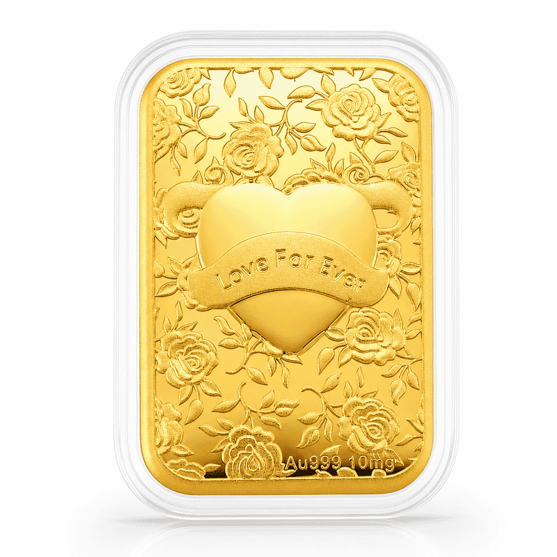 Doorbuster Heart Love 24k Gold Embossed Sheet 10mg