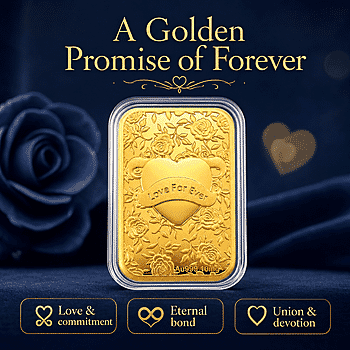 24K Gold Heart – Love Forever Embossed Sheet (31 × 45.5mm) 10mg - Product card gallery slide 3 (10178428731705)