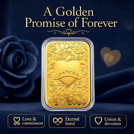 24K Gold Heart – Love Forever Embossed Sheet (31 × 45.5mm) 10mg - Product card gallery slide 3 (10178428731705)