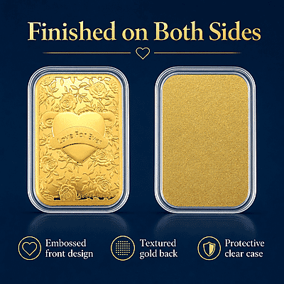 Heart Love 24k Gold Embossed Sheet 10mg