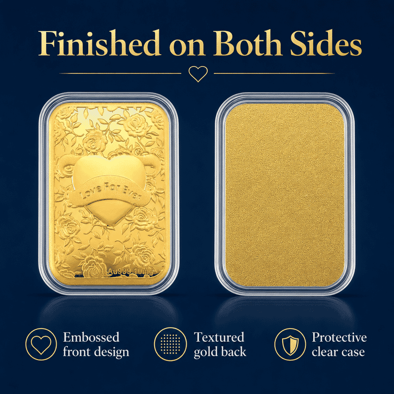 Doorbuster Heart Love 24k Gold Embossed Sheet 10mg