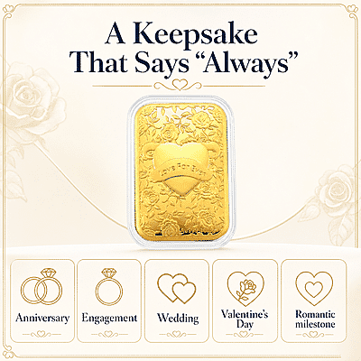 Heart Love 24k Gold Embossed Sheet 10mg
