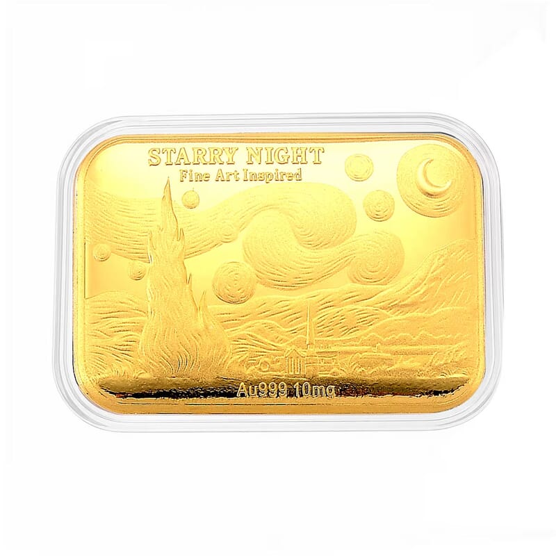 24K Gold Starry Night — Under a Sky of Wonder Embossed Gold Sheet | 10 mg