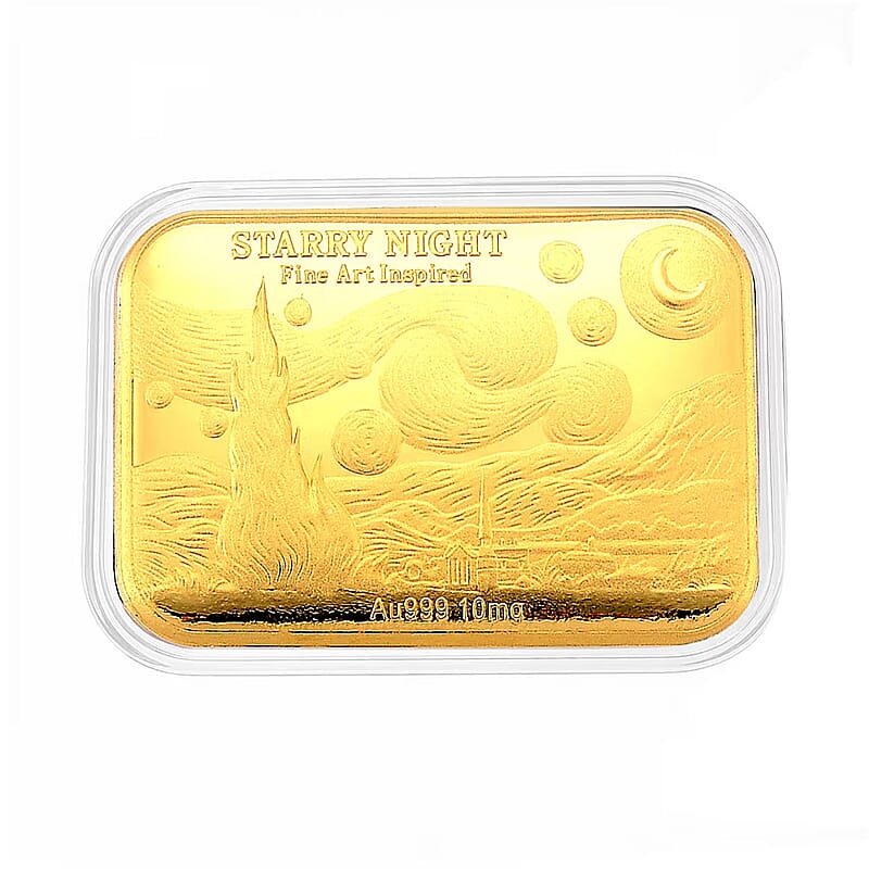 24K Gold Starry Night — Under a Sky of Wonder Embossed Gold Sheet | 10 mg