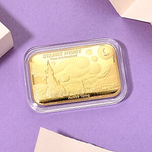 24K Gold Starry Night &mdash; Under a Sky of Wonder Embossed Gold Sheet | 10 mg