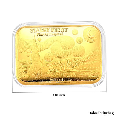 24K Gold Starry Night — Under a Sky of Wonder Embossed Gold Sheet | 10 mg