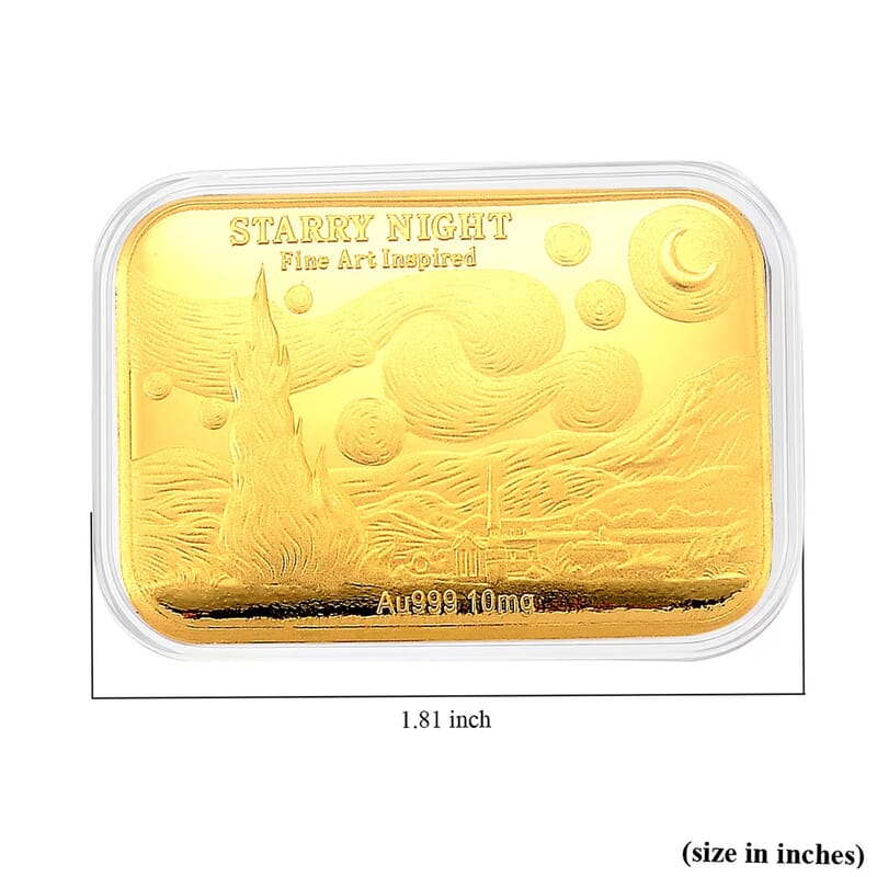 24K Gold Starry Night — Under a Sky of Wonder Embossed Gold Sheet | 10 mg