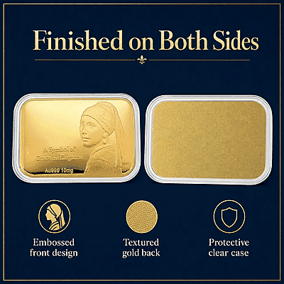 24K Gold A Symbol of Grace and Elegance Embossed Sheet 31x45.5mm 10mg