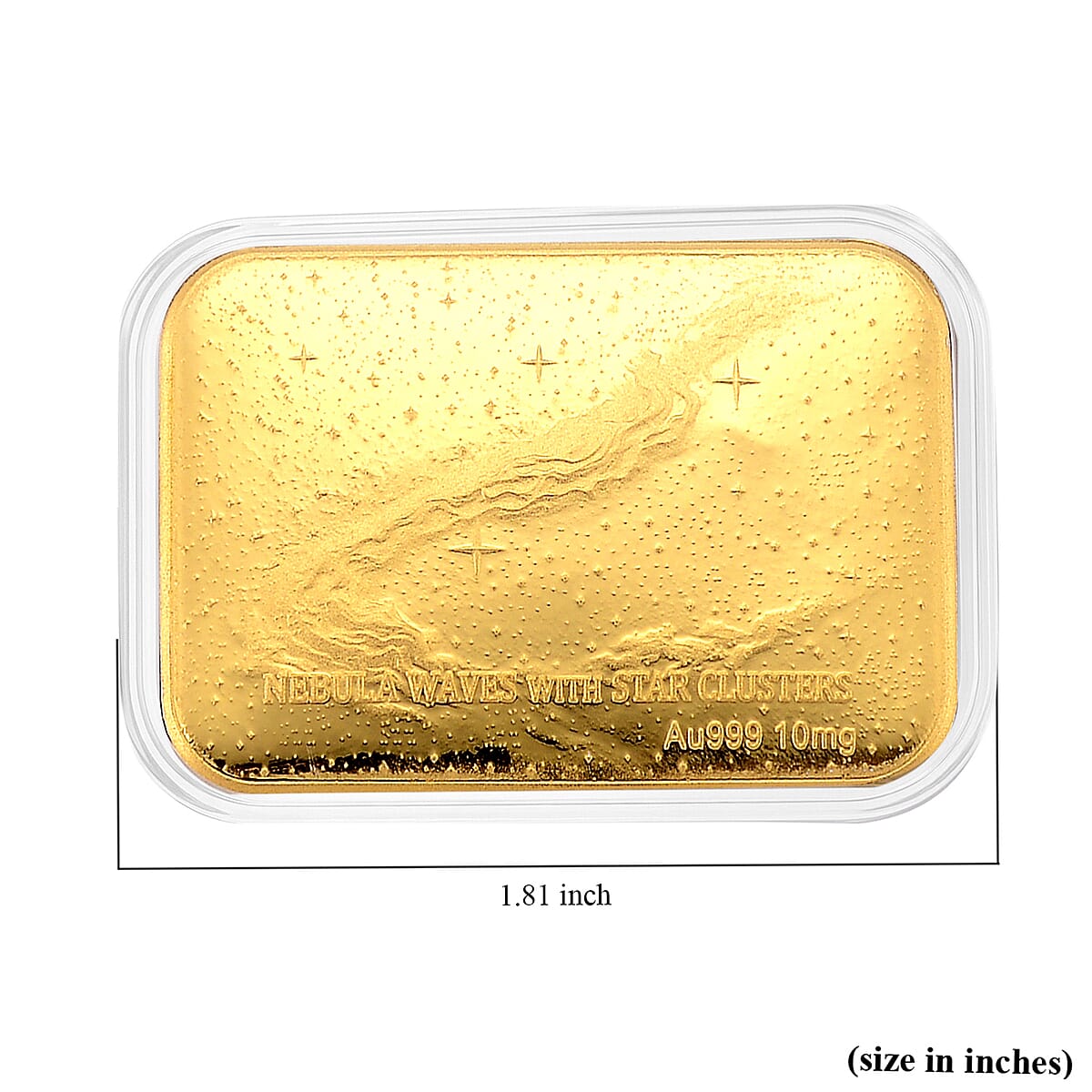 24K Golden Nebula Waves - Born Among the Stars Embossed Sheet 31x45.5mm 10mg image number 4