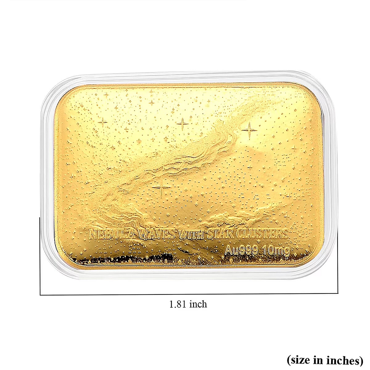 24K Golden Nebula Waves - Born Among the Stars Embossed Sheet 31x45.5mm 10mg image number 5