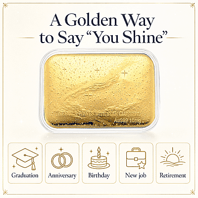 24K Golden Nebula Waves - Born Among the Stars Embossed Sheet 31x45.5mm 10mg