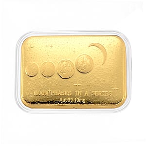 24K Golden Moon Phases, A Symbol of Life&rsquo;s Journey Embossed Sheet 10mg