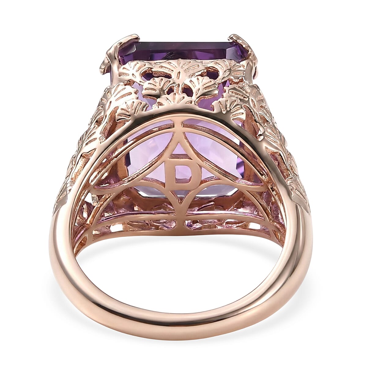 D'Joy Passport to Turkey AAA Rose De France Amethyst 12.20 ctw Ring in 18K Vermeil Rose Gold Over Sterling Silver (Size 6.0) image number 4