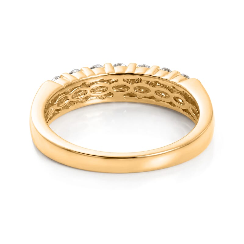 EverTrue Moissanite 0.50 ctw Band Ring in 18K YG Plated (Size 10.0)
