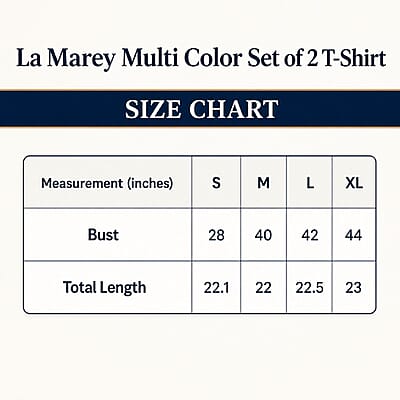 La Marey Multi Color Set of 2 T-Shirt - L