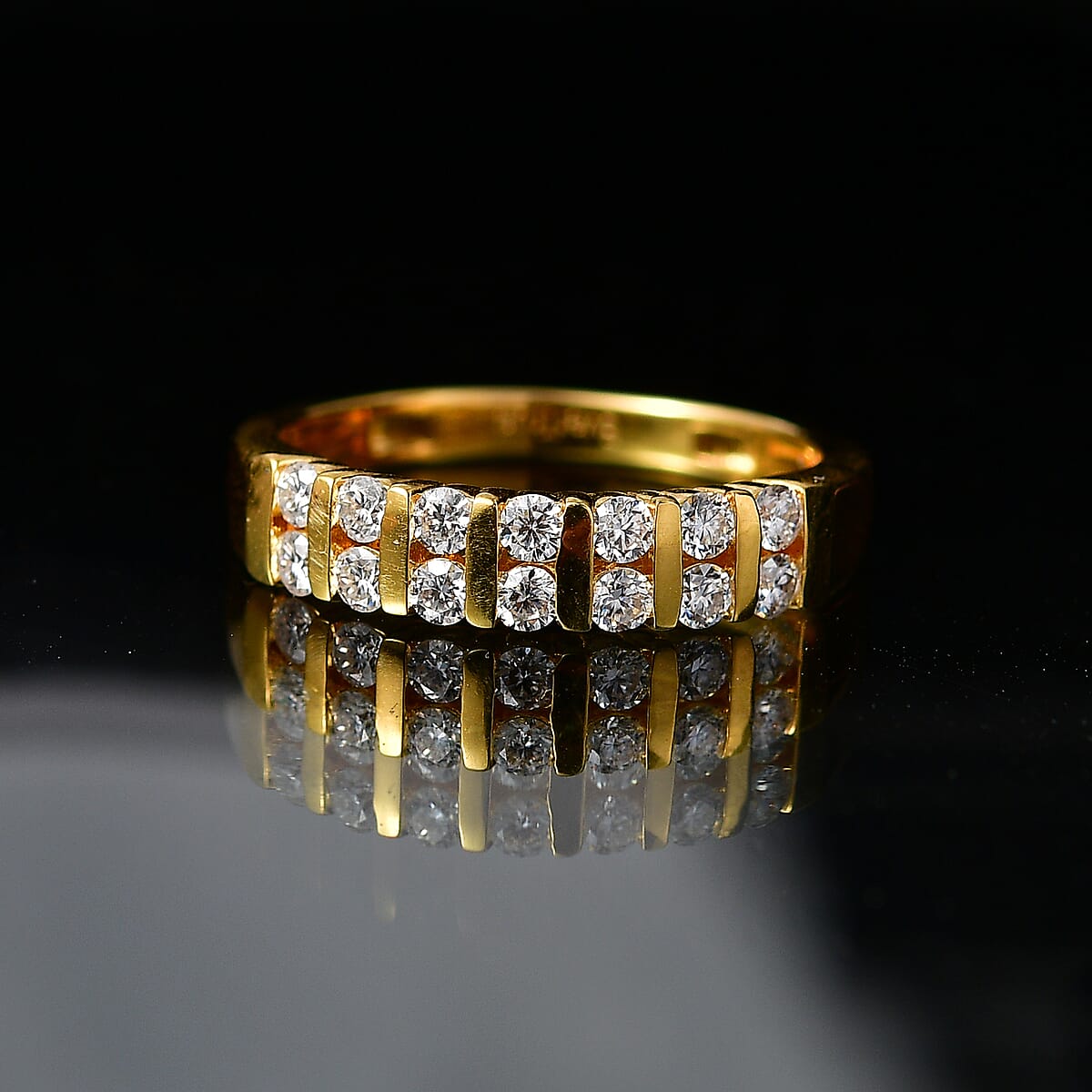 EverTrue Moissanite 0.50 ctw Band Ring in 18K YG Plated (Size 5.0) image number 1