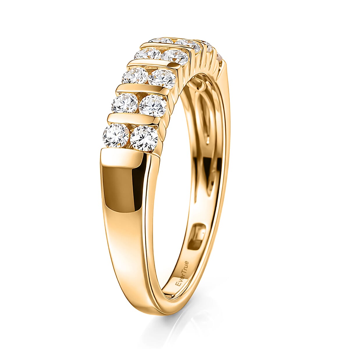 EverTrue Moissanite 0.50 ctw Band Ring in 18K YG Plated (Size 6.0) image number 3