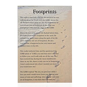 999 Fine Silver Footprints In The Sand Emboss Sheet 5g