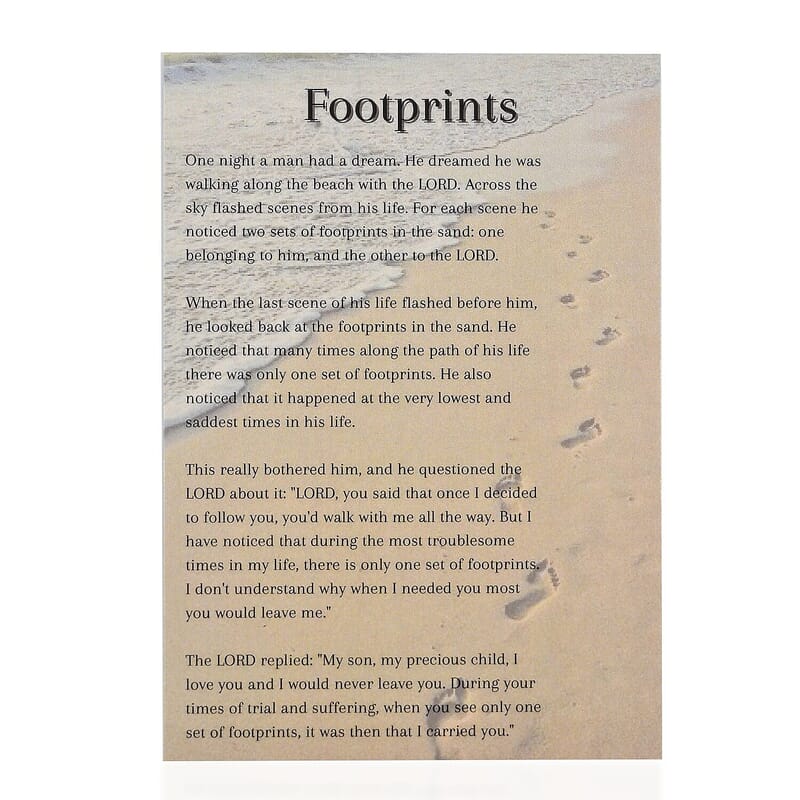 999 Fine Silver Footprints In The Sand Emboss Sheet 5g
