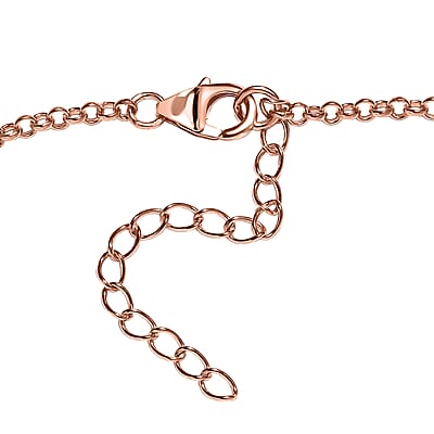 D'Joy Premium Rose De France Amethyst 23.10 ctw Fancy Necklace in 18K Vermeil Rose Gold Over Sterling Silver 18-20 Inches