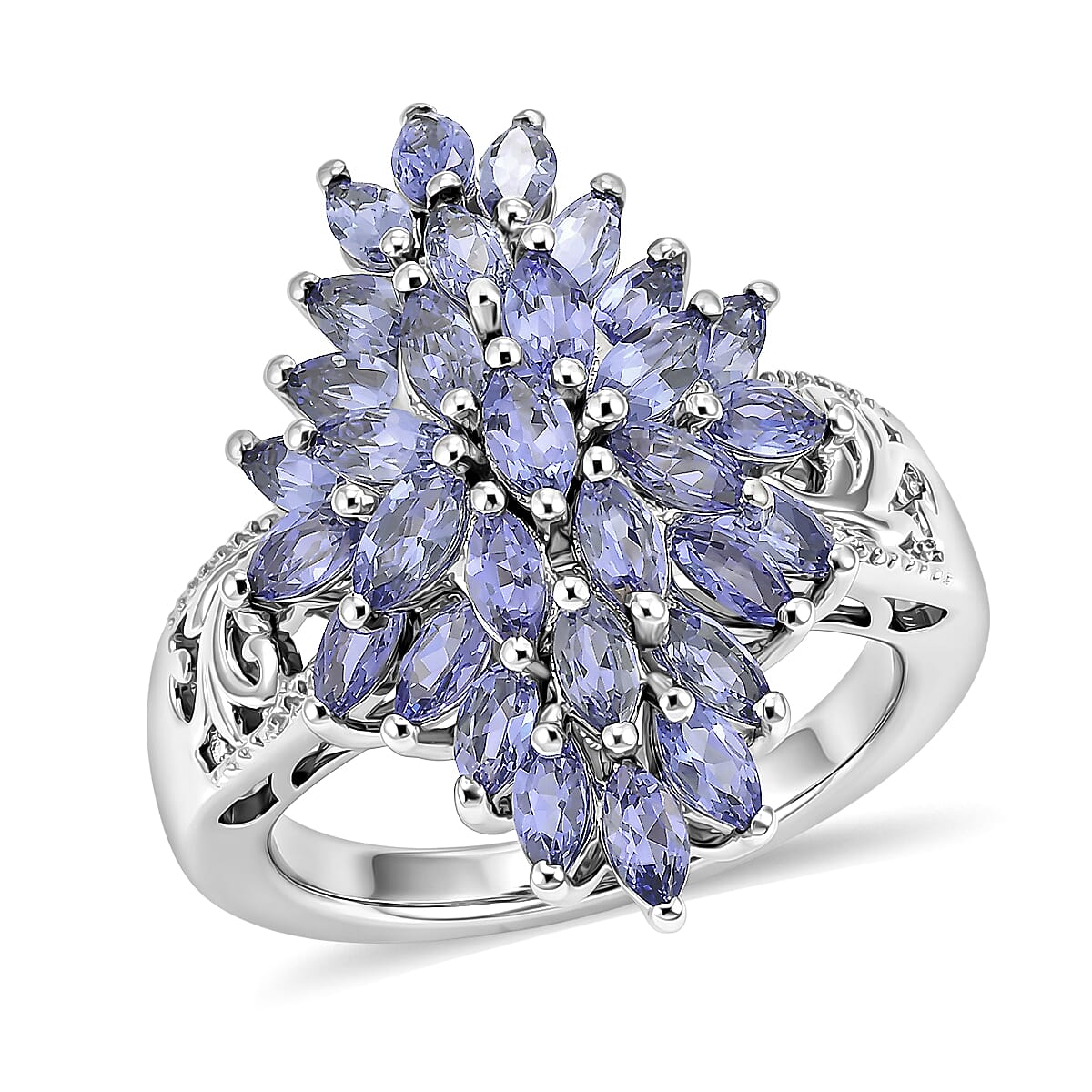 EverTrue Tanzanite 2.75 ctw Ring in Platinum Bond (Size 5.0)