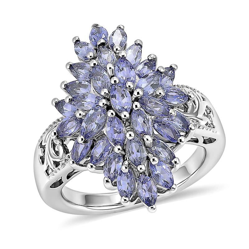 EverTrue Tanzanite 2.75 ctw Ring in Platinum Bond (Size 5.0)