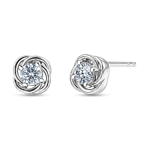 D'Joy Moissanite 0.50 ctw Earrings in Platinum Over Sterling Silver