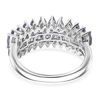 EverTrue Tanzanite 1.70 ctw Band Ring in Platinum Bond (Size 5.0)