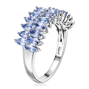 EverTrue Tanzanite Band Ring in Platinum Bond
