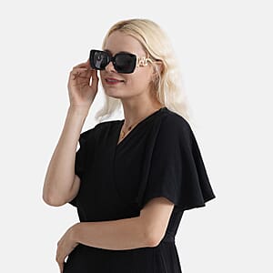 Black UV400 Snake Temples Design Sunglasses