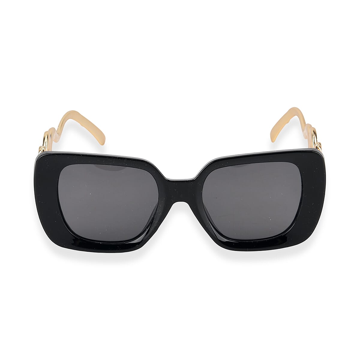 Black UV400 Snake Temples Design Sunglasses image number 4