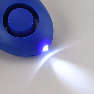 Livmore Red & Blue Set of 2 Mini Safety Alarm Keychain with LED