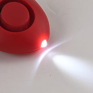 Livmore Red & Blue Set of 2 Mini Safety Alarm Keychain with LED