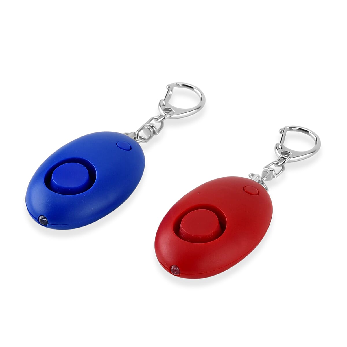 Livmore Red & Blue Set of 2 Mini Safety Alarm Keychain with LED image number 3