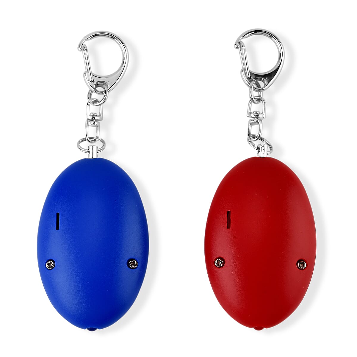 Livmore Red & Blue Set of 2 Mini Safety Alarm Keychain with LED image number 4