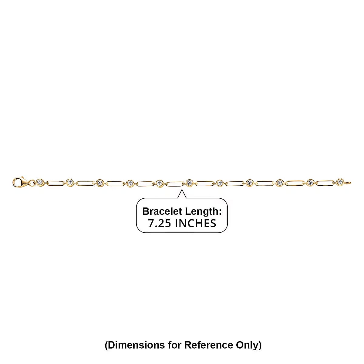 Luxuriant Lab Grown Diamond E-F VS 1.10 ctw Bracelet in 18K Vermeil Yellow Gold Over Sterling Silver (7.25 In) (Del. in 12-15 Days) image number 6