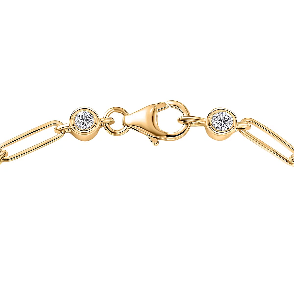 Luxuriant Lab Grown Diamond E-F VS 1.10 ctw Bracelet in 18K Vermeil Yellow Gold Over Sterling Silver (7.25 In) (Del. in 12-15 Days) image number 7