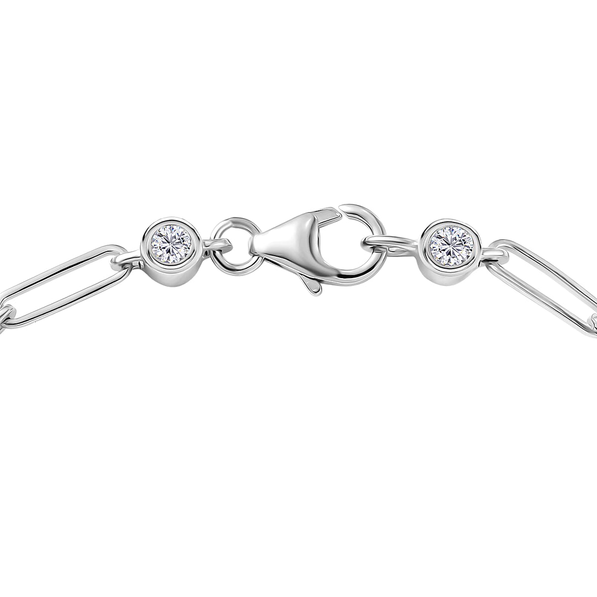 Luxuriant Lab Grown Diamond EF-VS 1.10 ctw Bracelet in Rhodium Over Sterling Silver (7.25 In) (Del. in 12-15 Days) image number 3