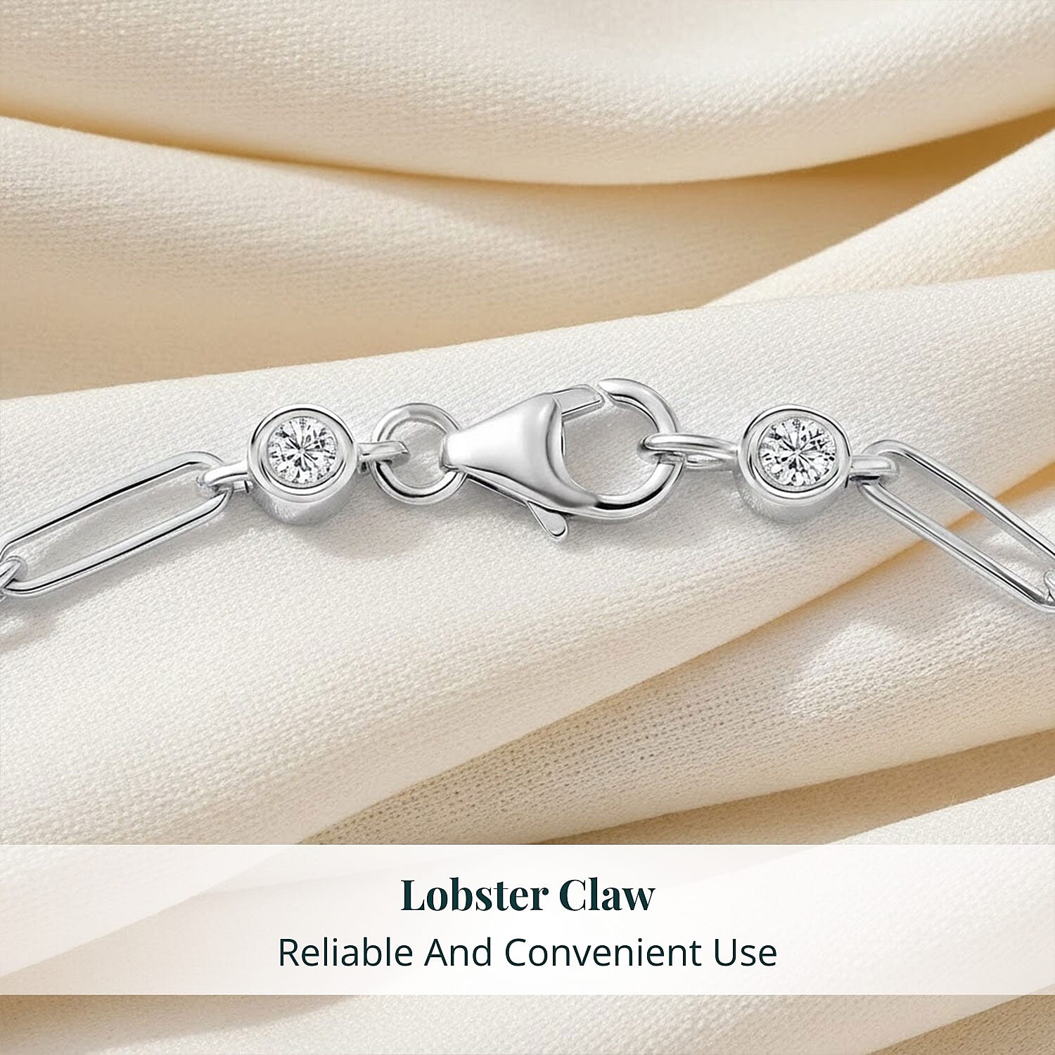 Luxuriant Lab Grown Diamond E-F VS 1.10 ctw Bracelet in Rhodium Over Sterling Silver (7.25 In)