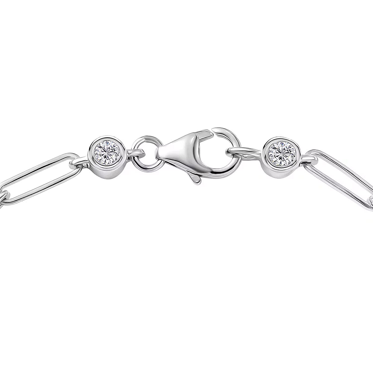 Luxuriant Lab Grown Diamond E-F VS 1.10 ctw Bracelet in Rhodium Over Sterling Silver (7.25 In)