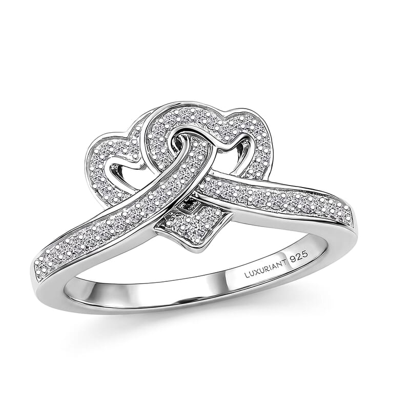 Luxuriant Lab Grown Diamond G-H SI 0.30 ctw Ring in Rhodium Over Sterling Silver (Size 10.0)