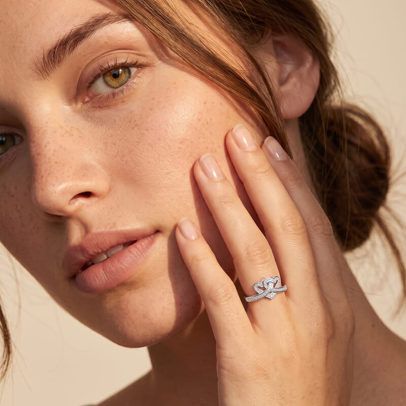 Luxuriant Lab Grown Diamond G-H SI 0.30 ctw Ring in Rhodium Over Sterling Silver (Size 10.0)