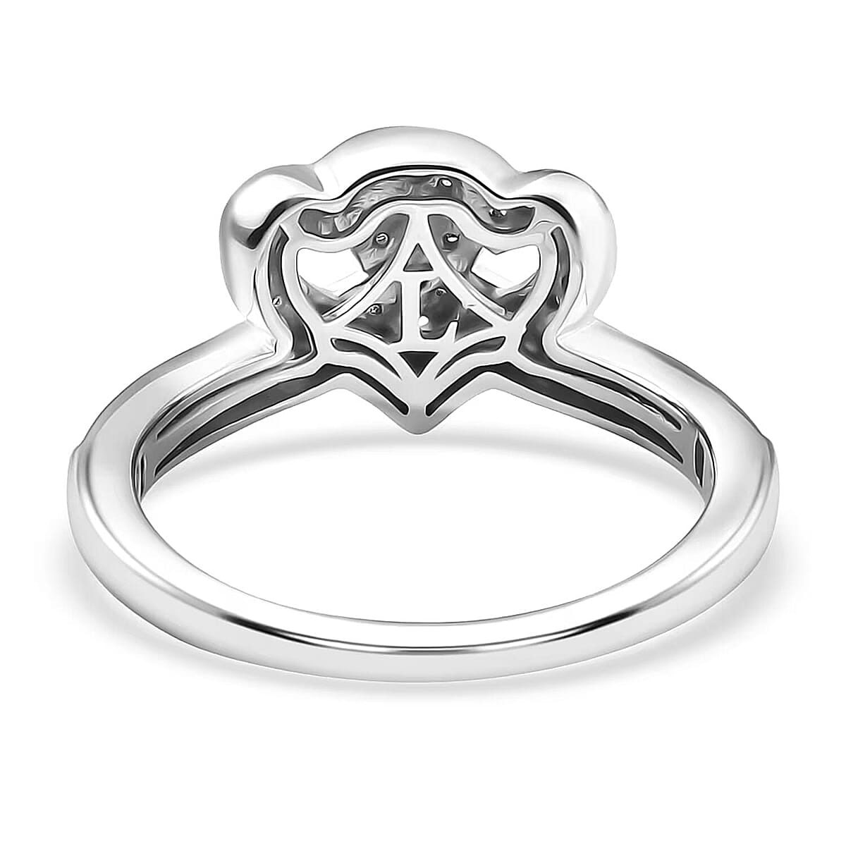 Luxuriant Lab Grown Diamond (G-H, SI) Ring in Rhodium Over Sterling Silver (Size 10.0) 0.30 ctw image number 7