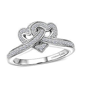 Luxuriant Lab Grown Diamond (G-H, SI) Ring in Rhodium Over Sterling Silver (Size 8.0) 0.30 ctw (Del. in 12-15 Days)