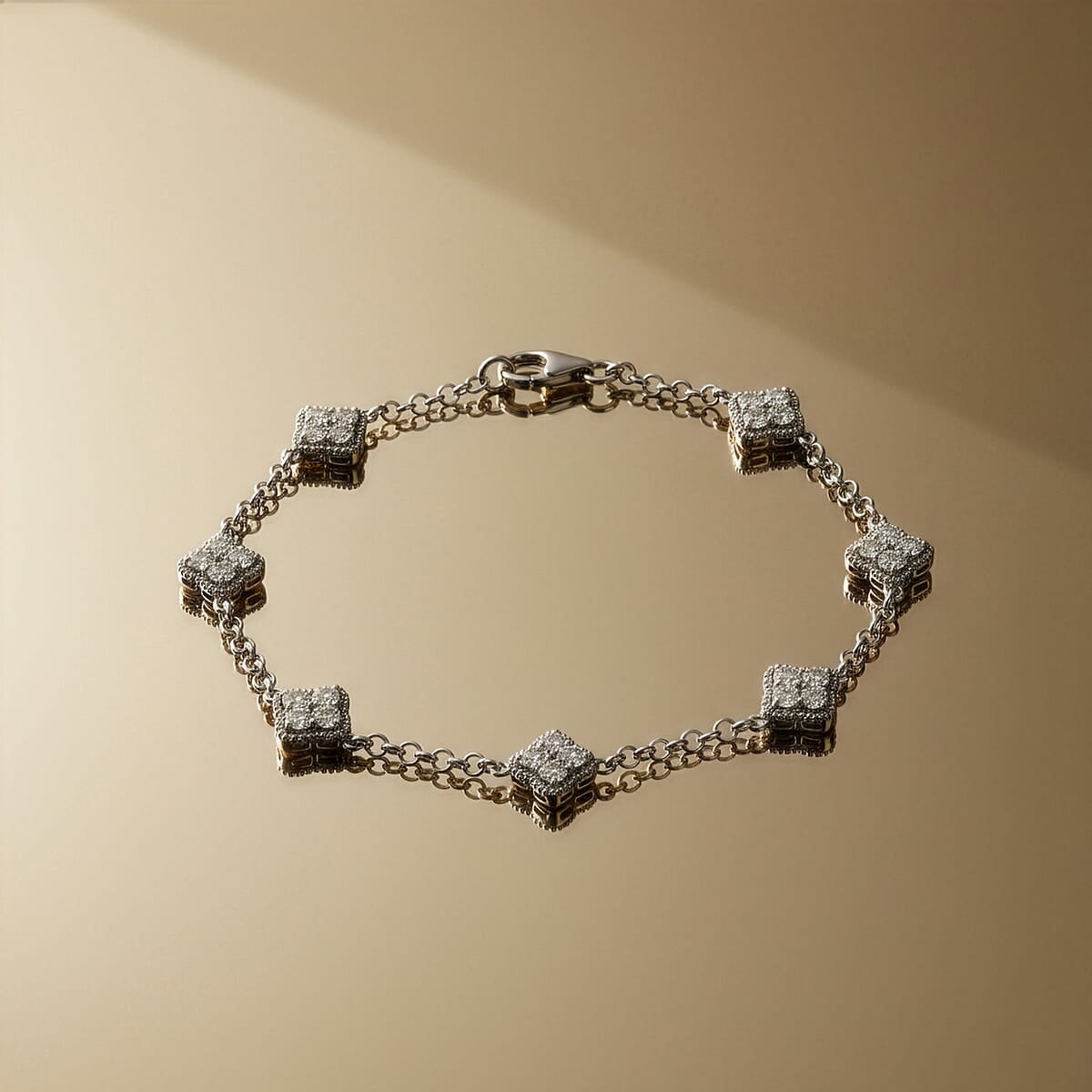 Luxuriant Lab Grown Diamond G-H SI 1.75 ctw Bracelet in Rhodium Over Sterling Silver (7.25 In) (Del. in 12-15 Days) image number 1