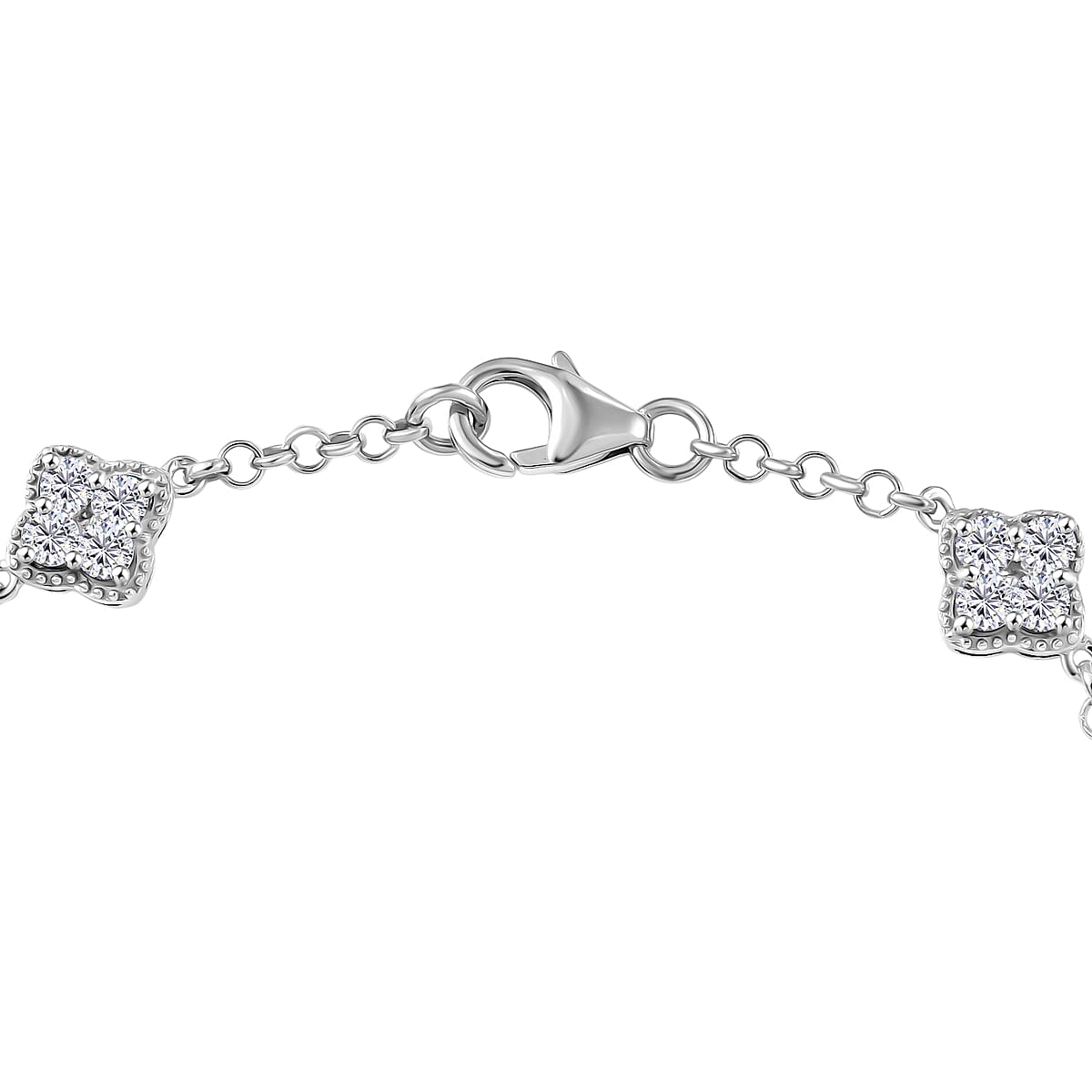 Luxuriant Lab Grown Diamond G-H SI 1.75 ctw Bracelet in Rhodium Over Sterling Silver (7.25 In) (Del. in 12-15 Days) image number 3