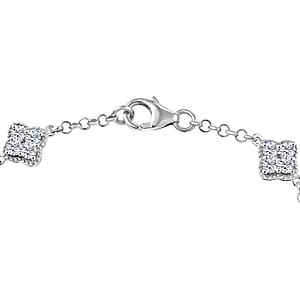 Luxuriant Lab Grown Diamond G-H SI 1.75 ctw Bracelet in Rhodium Over Sterling Silver (7.25 In) (Del. in 12-15 Days)
