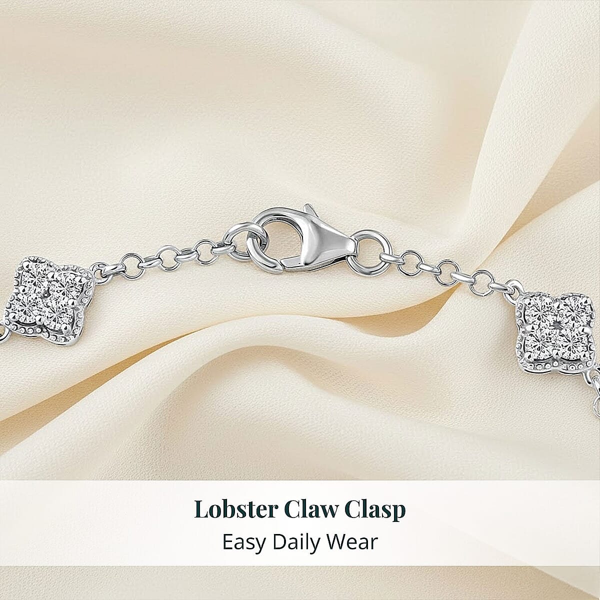 Luxuriant Lab Grown Diamond G-H SI 1.75 ctw Bracelet in Rhodium Over Sterling Silver (7.25 In) (Del. in 12-15 Days) image number 5